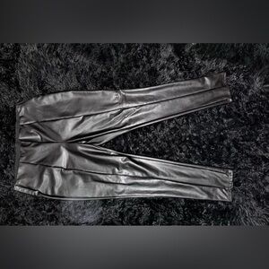 Black Faux Leather Leggings